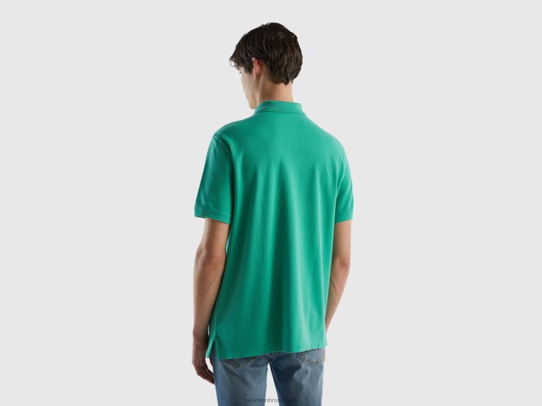 homens polo regular fit verde Benetton R8L4P1397 verde