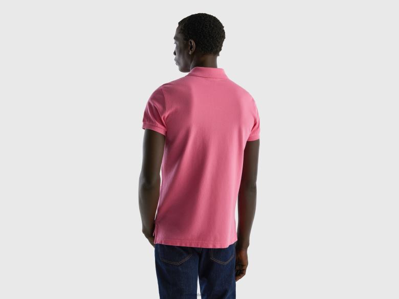 homens polo slim fit rosa Benetton R8L4P1386 rosa