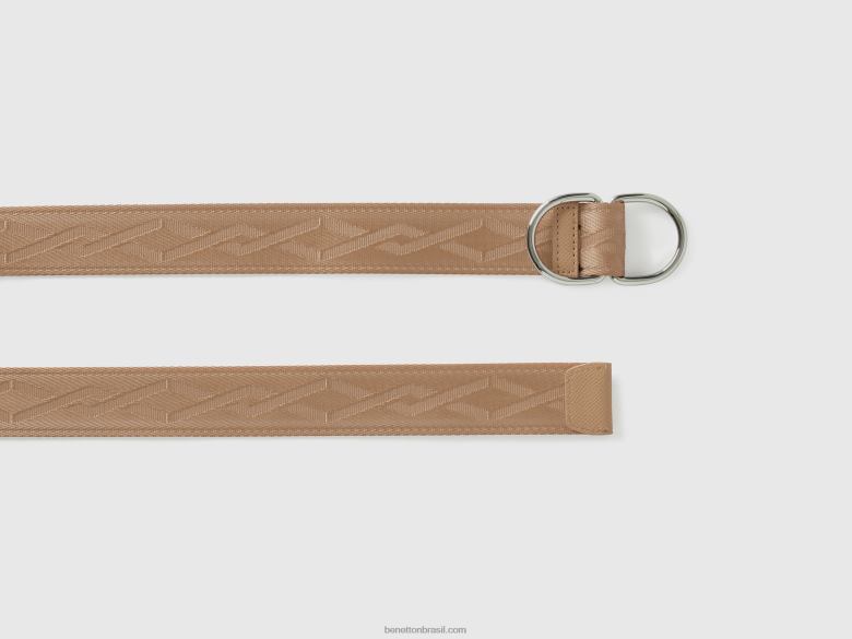 mulheres cinto bege com argola dupla Benetton R8L4P795 bege