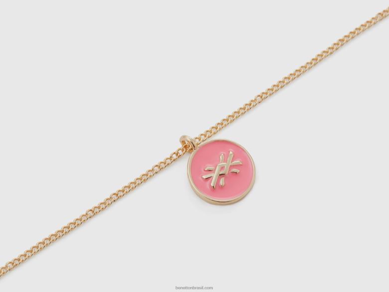 mulheres colar com pingente rosa Benetton R8L4P886 rosa