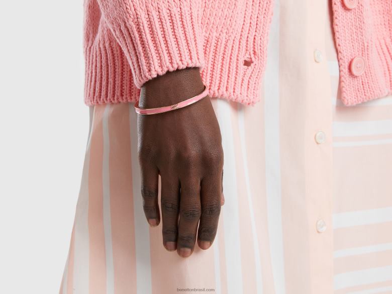 mulheres pulseira rosa fina Benetton R8L4P753 rosa