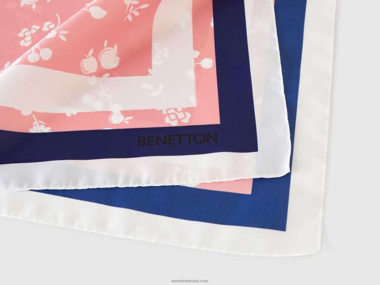 mulheres lenço estampado rosa Benetton R8L4P881 rosa