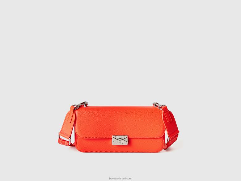 mulheres bolsa be laranja média Benetton R8L4P1512 laranja