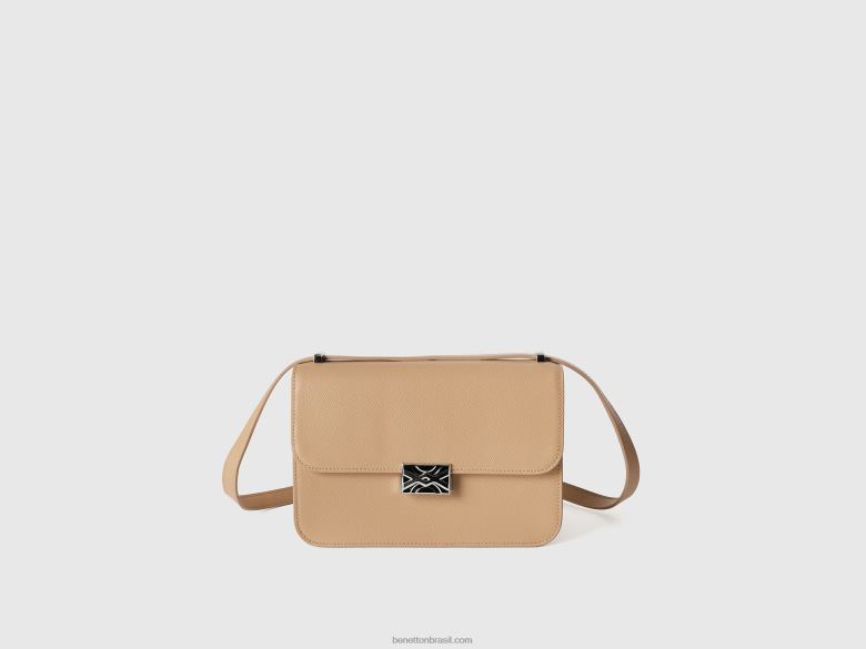 mulheres bolsa bege grande Benetton R8L4P741 bege
