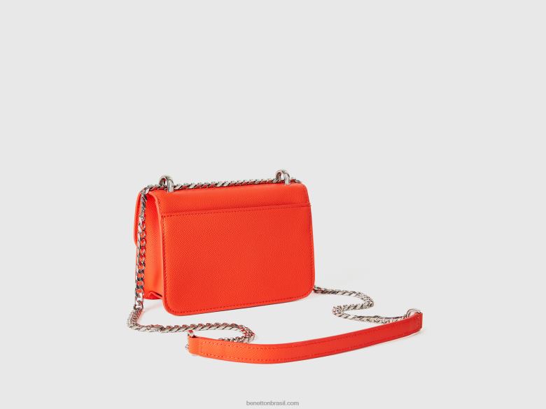 mulheres bolsa laranja pequena Benetton R8L4P832 laranja