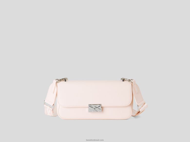 mulheres bolsa rosa médio Benetton R8L4P1526 Rosa suave