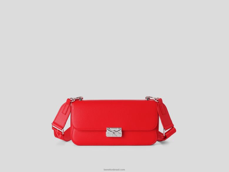 mulheres bolsa ser vermelha média Benetton R8L4P1568 vermelho