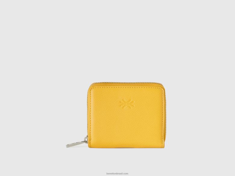 mulheres carteira pequena com zíper Benetton R8L4P758 amarelo
