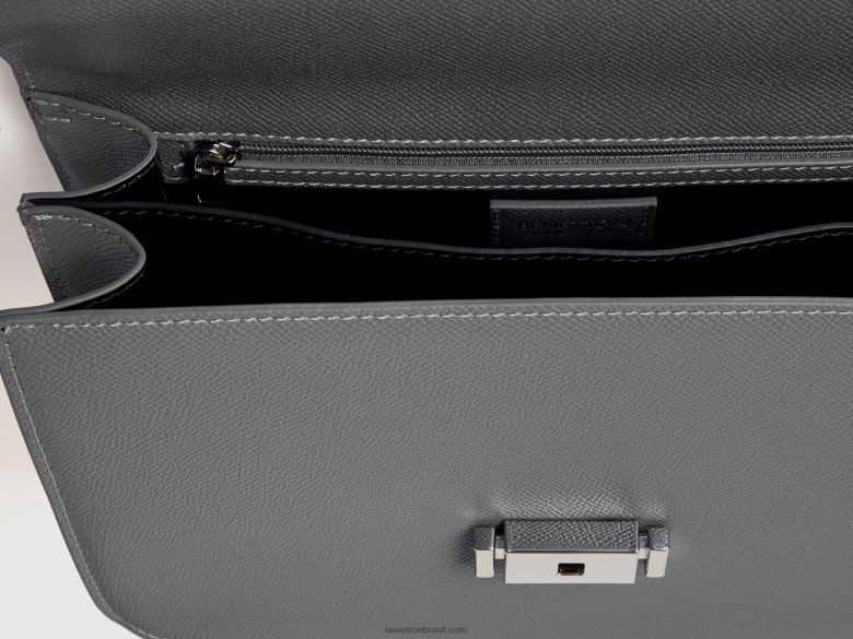mulheres grande bolsa cinza Benetton R8L4P1522 cinza