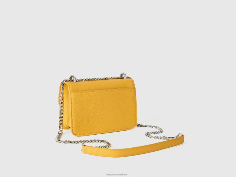 mulheres pequena bolsa amarela ser Benetton R8L4P1514 amarelo