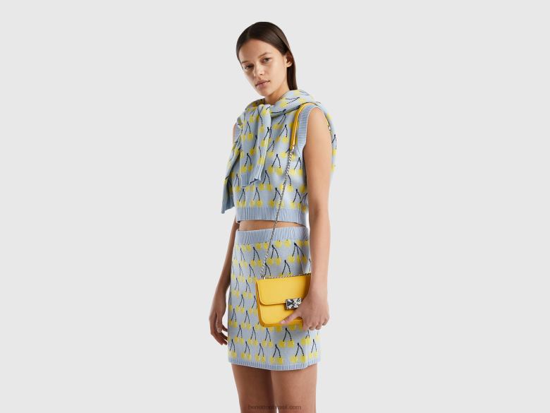 mulheres pequena bolsa amarela ser Benetton R8L4P1514 amarelo