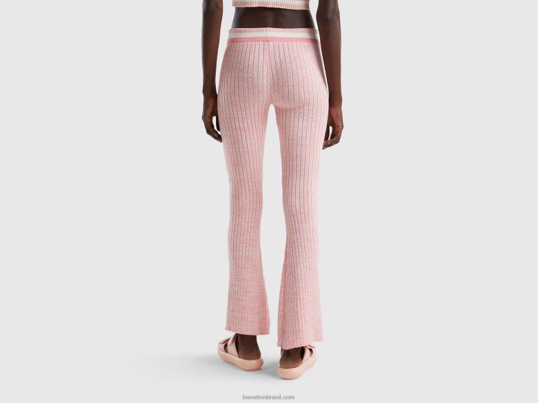 mulheres legging rosa fina Benetton R8L4P619 rosa