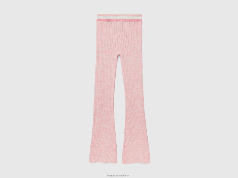 mulheres legging rosa fina Benetton R8L4P619 rosa