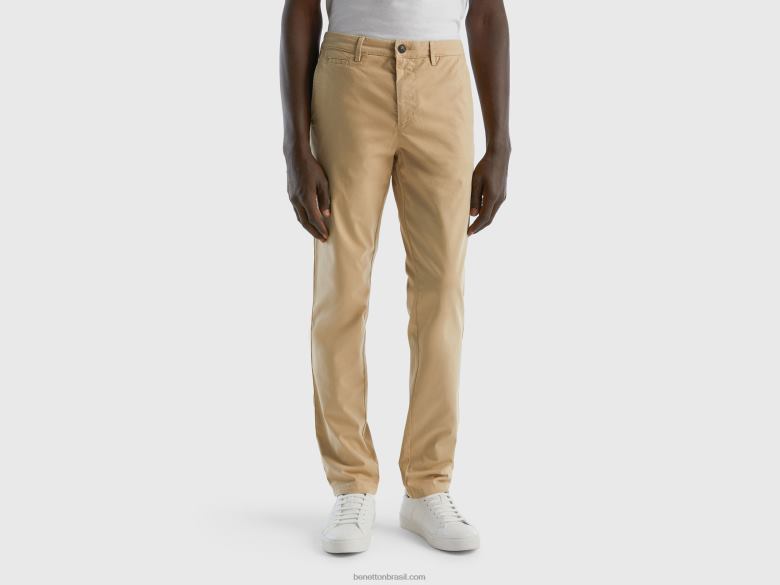 mulheres chino bege slim fit Benetton R8L4P1460 bege
