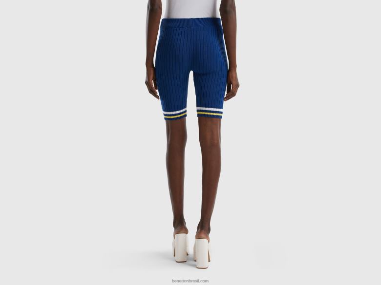 mulheres bermuda de ciclismo azul Benetton R8L4P580 azul