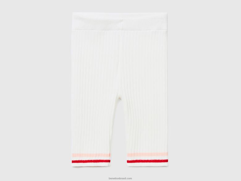 mulheres bermuda de ciclismo branca Benetton R8L4P604 branco