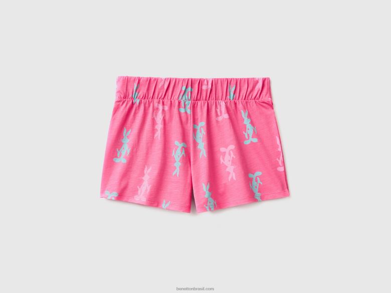 mulheres bermuda de coelho Benetton R8L4P4221 fúcsia