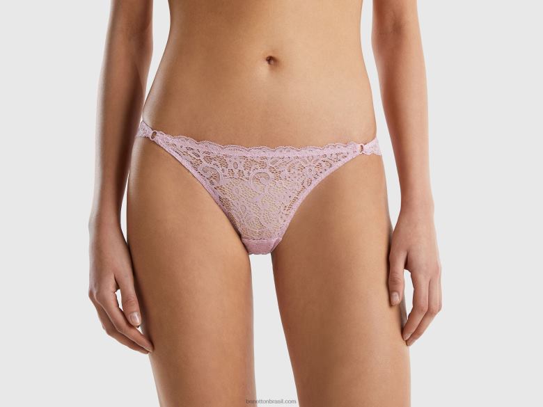 mulheres cueca brasileira em renda Benetton R8L4P4274 lilás