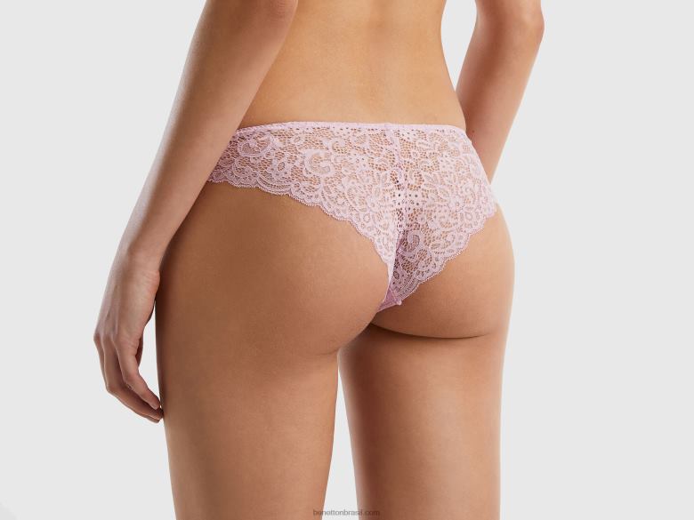 mulheres cueca brasileira em renda Benetton R8L4P4274 lilás