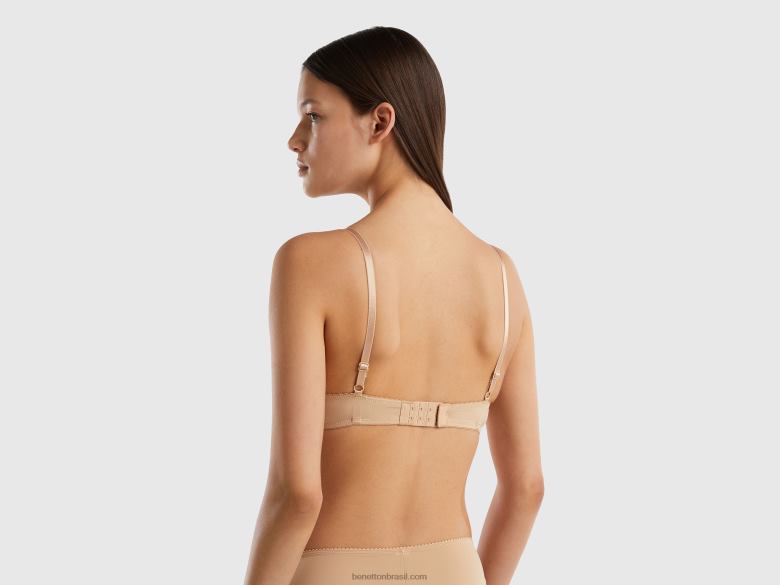 mulheres sutiã acolchoado com renda Benetton R8L4P4285 nu