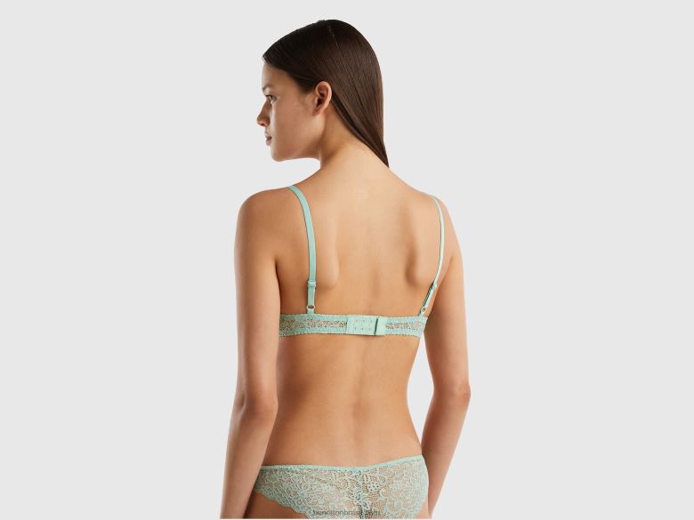 mulheres sutiã acolchoado em renda Benetton R8L4P4254 verde