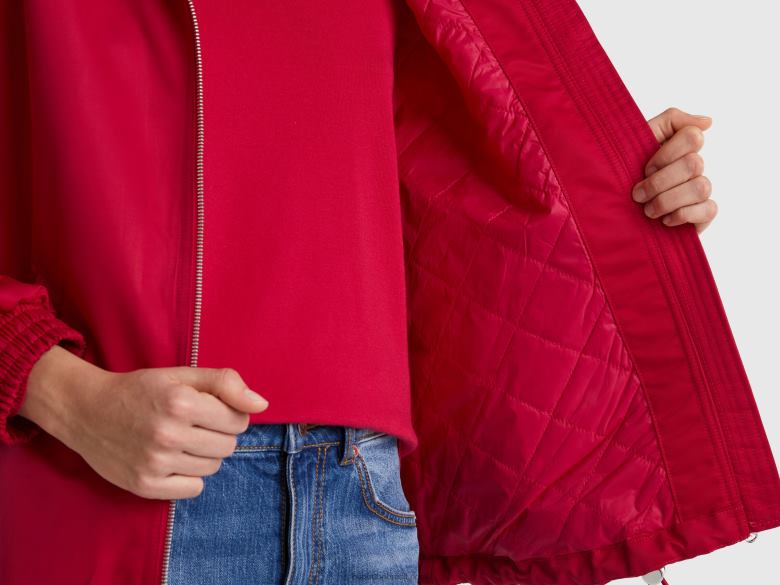 mulheres capa de chuva com capuz Benetton R8L4P251 fúcsia