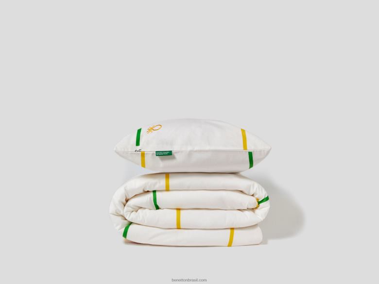 capa de edredom 155x210 cm e fronha Benetton R8L4P3335 amarelo