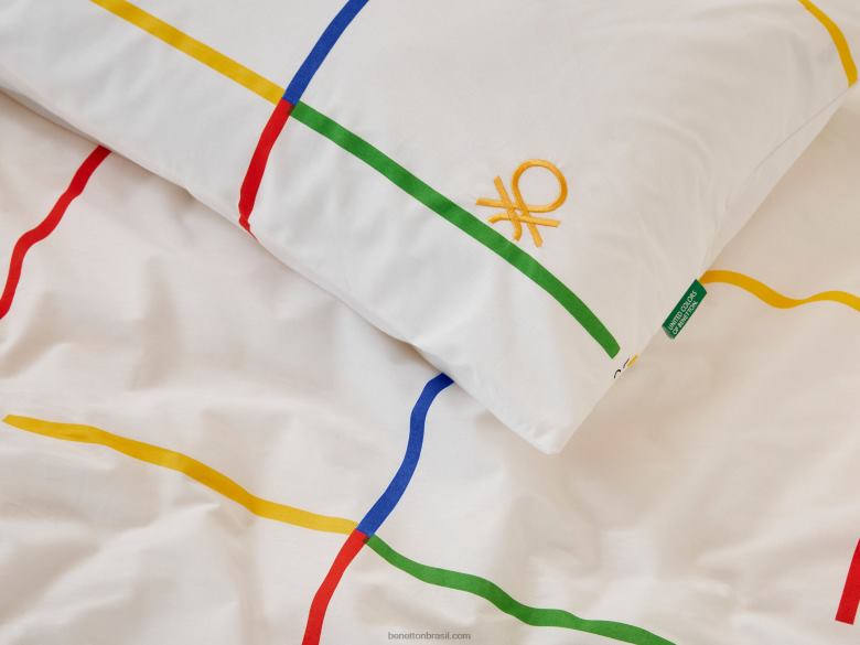 capa de edredom 155x210 cm e fronha Benetton R8L4P3335 amarelo