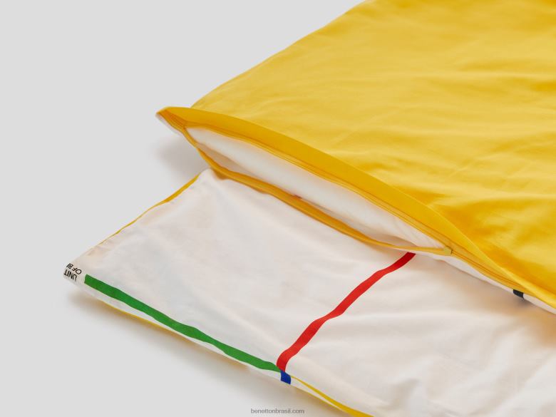 capa de edredom 155x210 cm e fronha Benetton R8L4P3335 amarelo