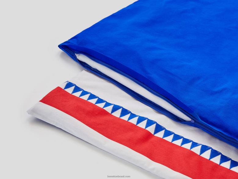 capa de edredom 155x210 cm e fronha Benetton R8L4P3337 azul claro