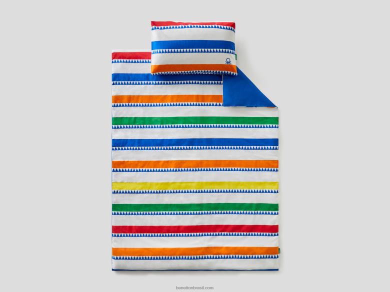 capa de edredom 155x210 cm e fronha Benetton R8L4P5980 azul claro