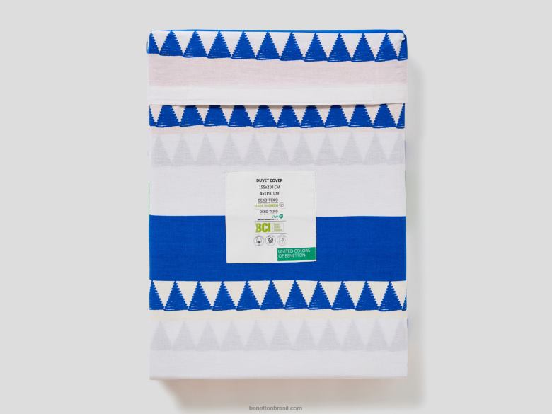 capa de edredom 155x210 cm e fronha Benetton R8L4P5980 azul claro