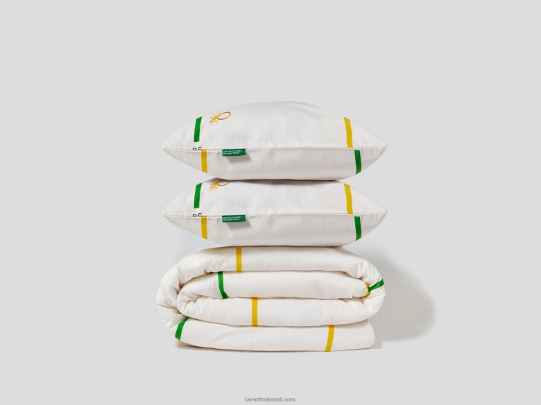 capa de edredon255x200 cm e duas fronhas Benetton R8L4P3331 amarelo