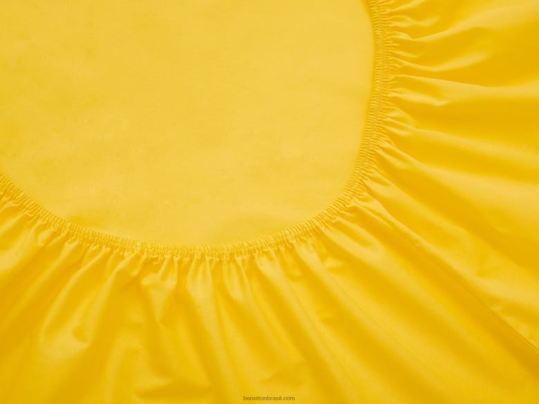 jogo de lençol 160x270 cm Benetton R8L4P3369 amarelo