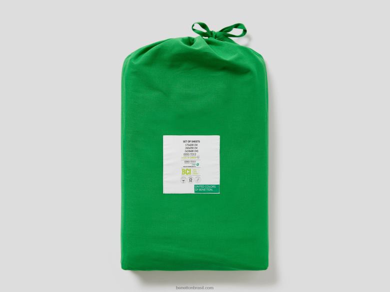 jogo de lençol 260x290 cm Benetton R8L4P3357 verde
