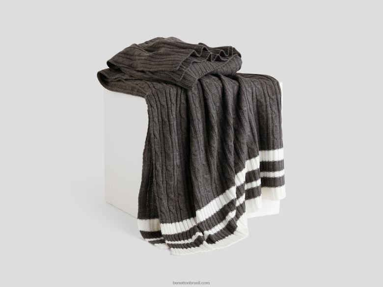 capa de malha de cabo Benetton R8L4P3381 cinza