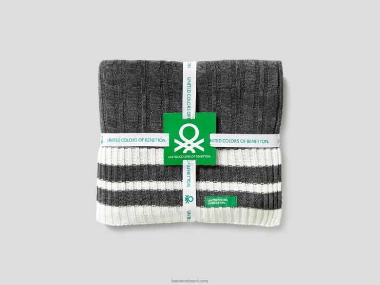 capa de malha de cabo Benetton R8L4P3381 cinza